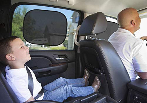 image for Car Sun Shade, Pudolla 4PCS Car Side Rear Window Cling Sunshades- 80 G