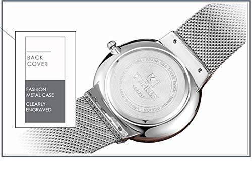Curren Reloj para Hombre Reloj de Hombre de Negocios con Malla de Acero de Malla de Acero Inoxidable Reloj de Hombre de Negocios Hombres 8257 - Imagen 7