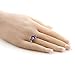 Gem Stone King 925 Sterling Silver Purple Amethyst 3-Stone Ring For Women (2.50 Cttw, Oval Checkerboard VS Gemstone Birthstone, Available 5,6,7,8,9)