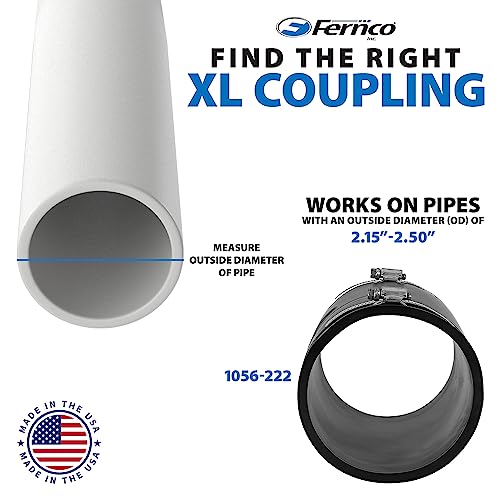 Fernco XL 1056-222 Flexible Pipe Coupling 2" to 2", Extra-Long Connector for photo 5