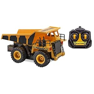 Kid Galaxy Remote Control Dump Truck. 6 Function RC Construction Toy Vehicle, 27 MHz