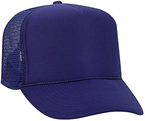 3rdPO Retro Foam & Mesh Trucker Baseball Hat, Navy Blue at Amazon
