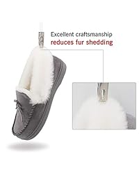 HomeIdeas - Zapatillas de piel sintética para mujer, transpirables, para interior y exterior