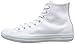 Converse Unisex Chuck Taylor All Star Leather High Top Sneaker, White Monochrome, 8.5 US Women