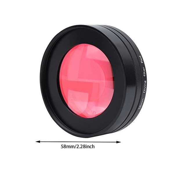 Bindpo 58mm Action Kamera Farbfilter, Rot + Lila + 16x Makro 3 in 1 Optisches Glas Tauchlinsen Filter Set für GoPro Hero… – Bild 7