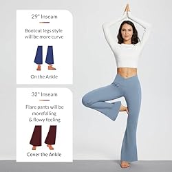 BALEAF Women's Flare Leggings with Pockets High
