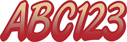 Stiffie Whipline Tan/Burgundy 3" Alpha-Numeric Registration Identification Numbers Stickers Decals for Boats & Personal Watercraft
