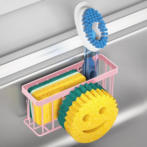 MURLONG Sink Caddy with Suction Cups Pink