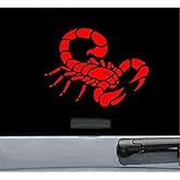 JS Artworks Scorpion Silhouette Vinyl Decal Sticker (RED)