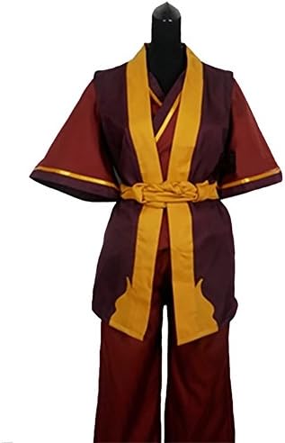 Zuko Costume Deluxe Red Wine Polyester CL Last Avatar Cosplay Helloween M