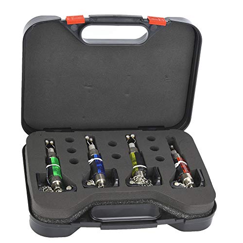 HelloCreate 4 Stück Angelrute beleuchtete Schwinger Fisch Bissanzeiger Swinger