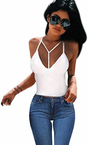 Choutia Women Bra Crop Bustier Bralette Corset Tops Tank Top Blouse T-Shirt (S, WHITE)