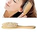 Aisilk 8.7inch Wooden Bamboo Hair Vent Brush Keratin Care and Beauty SPA Massager Massage Comb - Made from Natural Cherry Wood