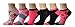 TOP STEP Women's 24 Pairs Colorful Patterned Low Cut/No Show Socks