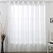 Deconovo White Wide Sheer Curtains Grommet Voile Drape Curtains for Bedroom 80W x 84L Inch 1 Panel
