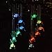 Chasgo Solar Hummingbird Wind Chime Color Changing Solar Mobile Wind Chime Outdoor Mobile Hanging Patio Light