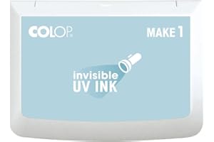 COLOP Make 1 Invisible Ink Stamp Pad, with Non-Toxic Premium Ink, Water-Based Acid-Free (UV)