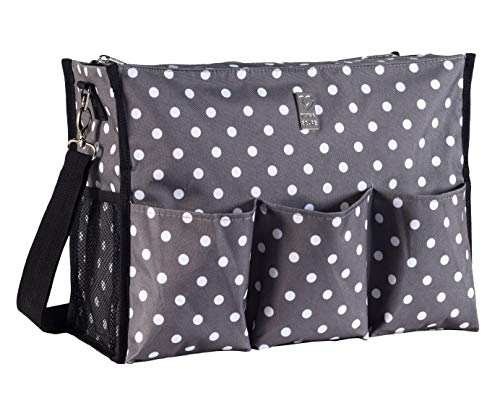 Wheelchair Bag for Back of Chair w/ 5 Exterior & 5 Interior Pockets - Perfect Carrier Bag for Newspaper, Medical Paperwork, Blanket for Most Electric, Manual or Power Wheelchairs (Pop Lights)