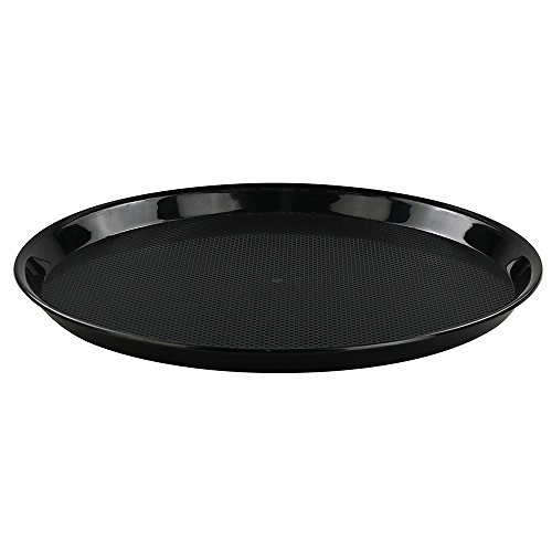 Ramddy Black Round Serving Trays, Set of 4