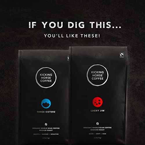 KICKING HORSE COFFEE, SMART ASS, MEDIUM ROAST, WHOLE BEAN, 2.2 POUND – CERTIFIED ORGANIC, FAIRTRADE, KOSHER COFFEE