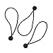 ABN 9in Ball Bungee 25-Pack – Black Bungee Cord Loop Straps with Plastic Balls for Tarp Tie Down, Lacrosse, Soccer