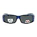 JuicyOrange Womens Polarized Fit Over Glasses Sunglasses Rhinestone Rectangular Frame Blue
