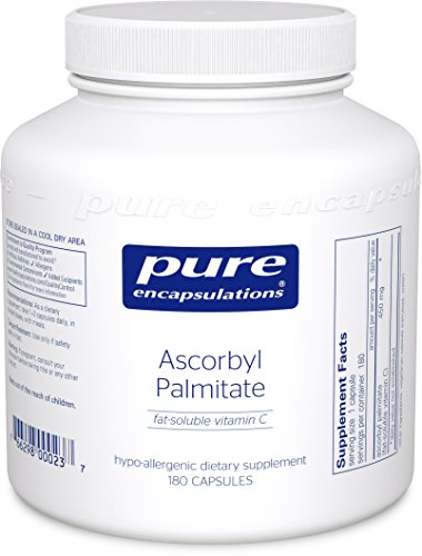 Pure Encapsulations - Ascorbyl Palmitate - Hypoallergenic Fat-Soluble Vitamin C Supplement - 180 Capsules