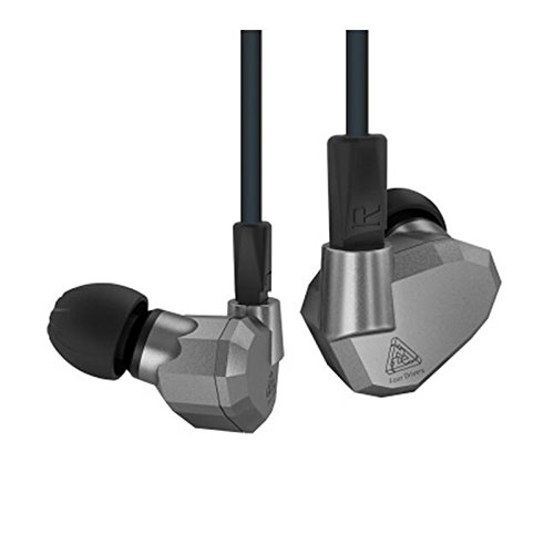 KZ ZS5 Dynamic Hybird Quad Driver High Fidelity In-Ear Headphones, Grey