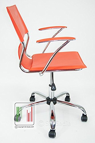 Stil-Sedie-Poltrona-Sedia-Ufficio-Girevole-Modello-Orion-ARANCIONE