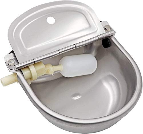 Rurumi 家畜 ペット 水飲みボウル ステンレス フロート付き 自動 給水器 ウォーター ボウル 水飲み器 牛 馬 羊 山羊
