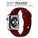 42mm Watch Band, Acytime Durable Soft Silicone Replacement iWatch Band Sport Style Wrist Strap for Apple Watch Band Series 3 Series 2 Series 1 Sport, Edition 42mm (42mm-Wine Red)