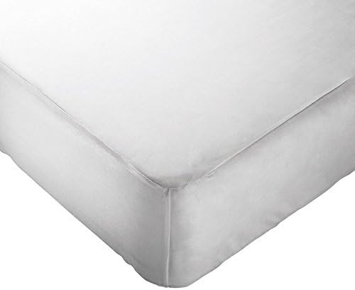 White Premium Soft Water Resistant Fitted Vinyl Mattress Protector (Queen)