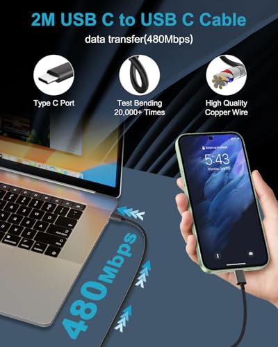 45W USB C Plug and Cable 2M USB C Charger, Type C Charger Cable Fast Charging USBC Plug for Samsung Galaxy S26/S25 Ultra/S25/S24/S23/S22/S21/S20FE/S10/A53/A54/A55/A13, Super Fast Charger for Samsung