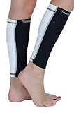 Fitwear USA Compression Leg Sleeves (2 pieces ) - Unisex, Moisture Wicking, Antimicrobial for Shin Splints, Calf Pain