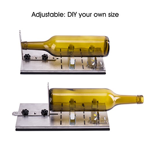 Glass Bottle Cutter，Adjust full sized Bottle Cutter DIY Cutting Machine Wine Bottles and Beer Bottles Cutting Tool (Advanced) - Thumbnail 2