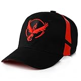 Flyme Pokemon Go Cap ,Team Valor Team Mystic Team Instinct Baseball Cap Hat (Red)