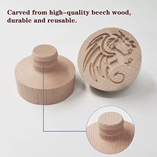 Wooden Cookie Mold Carved Wooden Cookie Stamp Dragon Cookie Stamp Mould
