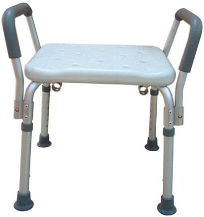 Bath Bench Adjustable Height Without Back Remove Padded Arms