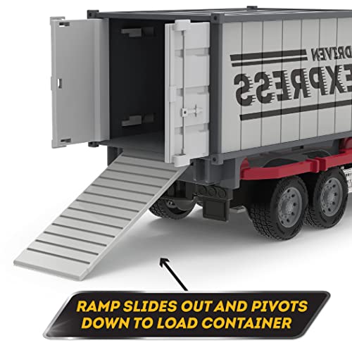 Mua Driven by Battat – 7-Inch Container Truck Toy with Lights & Sounds ...