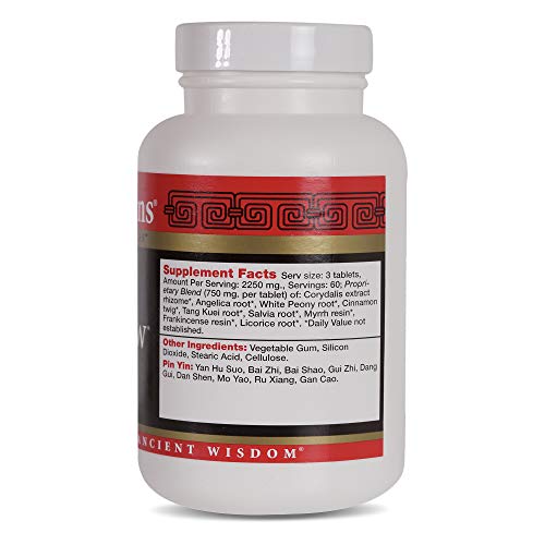 Health Concerns - Channel Flow - Modified Huo Luo Xiao Ling Dan - Corydalis Extract Chinese Herbal Supplement - Pain Relief and Relaxation Support - with Corydalis Rhizome Extract - 180 Tablets per Bottle