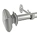 Decopolitan - 27933-36NI Square Adjustable Curtain Rod Set, 36 to 72-Inch, Nickel