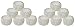 SKAVIJ Handmade Glass Beads Napkin Rings Set of 12 for Dinner Parties Dining Table Decoration (Silver)