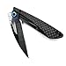 Cool Hand 3'' Super Light Folding Pocket Knife, Liner Lock, 2'' Black Ceramic Blade with Carbon Fiber Scale