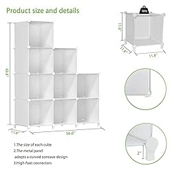 FUNLAX Cube Storage Shelf, 9 Storage Cubes Closet