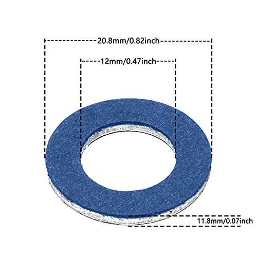 30 Pieces Aluminum Oil Drain Plug Washer Gaskets,90430-12031Crush Washer Oil Drain Plug Seals Rings Compatible with Toyota