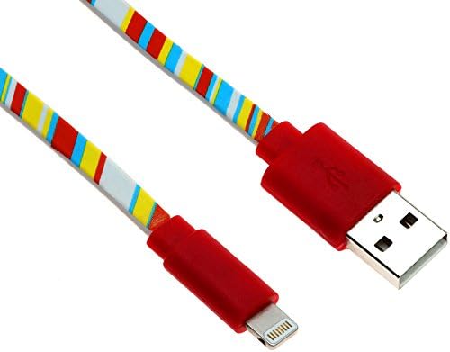 UberPower by NRGized Flat Multi-Color Premium Lightning to USB Cable [Apple MFi Certified] 3ft / 0.9m for iPhone 6S 6S Plus 6 6Plus 5s 5c 5, iPad Air, Air mini, iPad, iPod