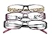 SOOLALA 3-Pairs Womens Designer Fashion Rhinestone Lightweight Reading Glasses, 1.5D