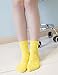 Wish Island Women's 5 Packs Cotton Crew Socks (Yellow Rubber Duck)
