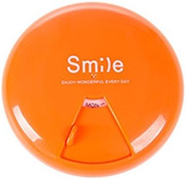 DRUG CASE By Day 2P   / Week / Patient / Portability / Gift / Lid / Convenience / Medicine / Hospital / Storage / Cleanliness (ORANGE)