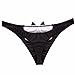 FEESHOW Men's Stretchy Pouch Bikini Thongs Tuxedo Bow Tie Underwear Costumes Black White Medium(Waistline 24.5-35.5